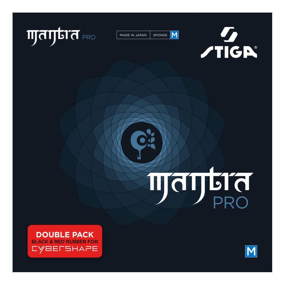 STIGA Rubber Mantra Pro M 2-pack Red and Black 2.1 CYBERSHAPE®